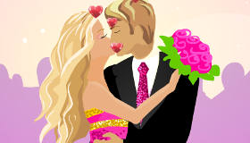 barbie kiss game online